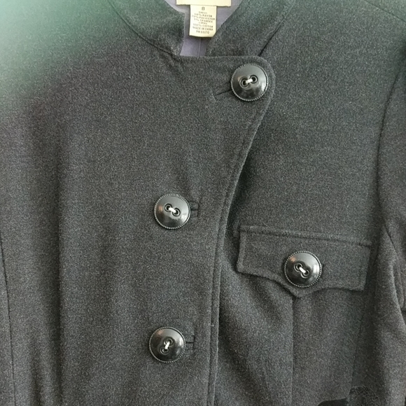 Anthropologie Elevenses Charcoal Gray Jacket Sz 8 - Picture 6 of 7